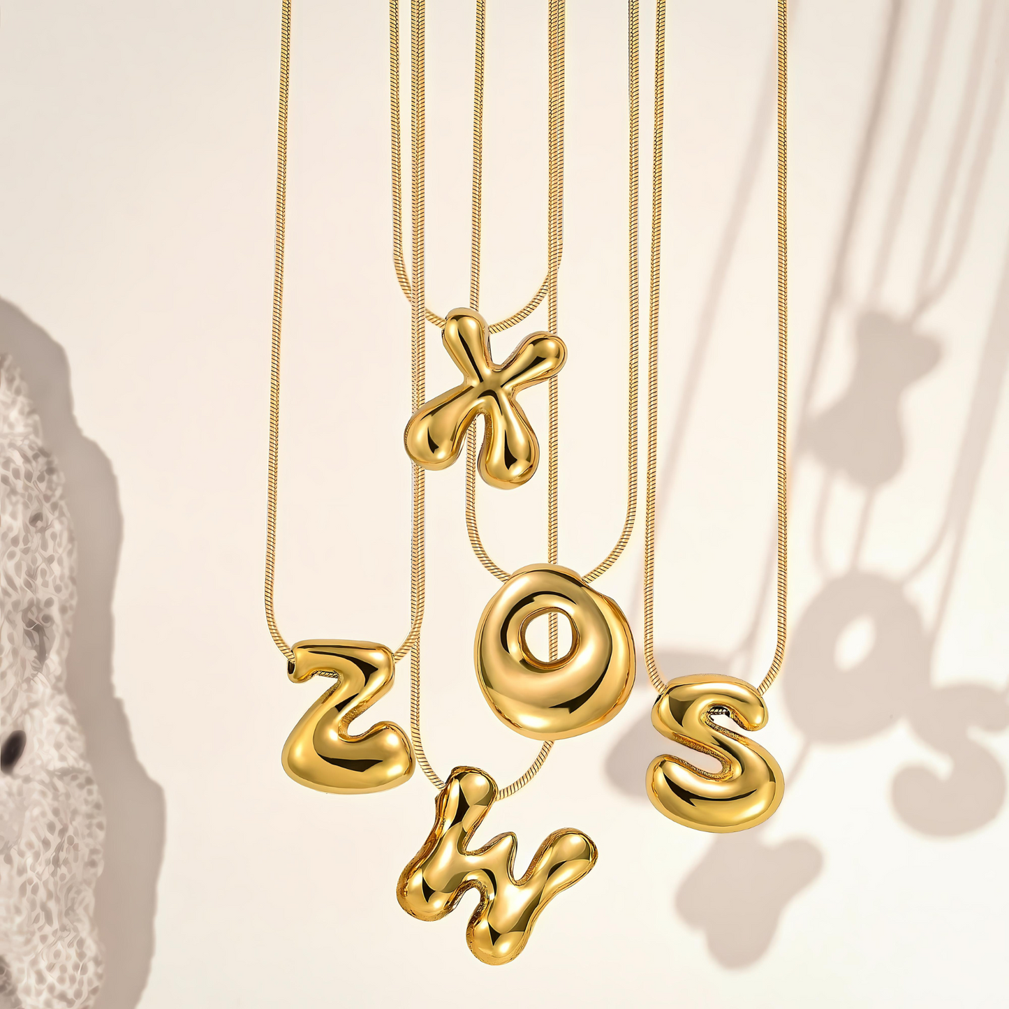 LuxLetters™ Bubble Initial Necklace